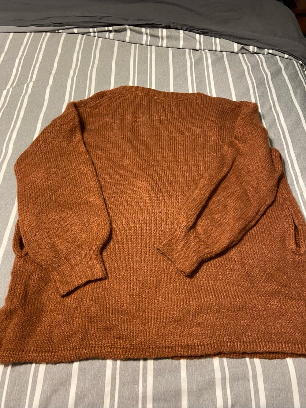 Source Unknown Women's Open-Front Cardigan Sweater in Burnt Orange - Picture 5 of 6